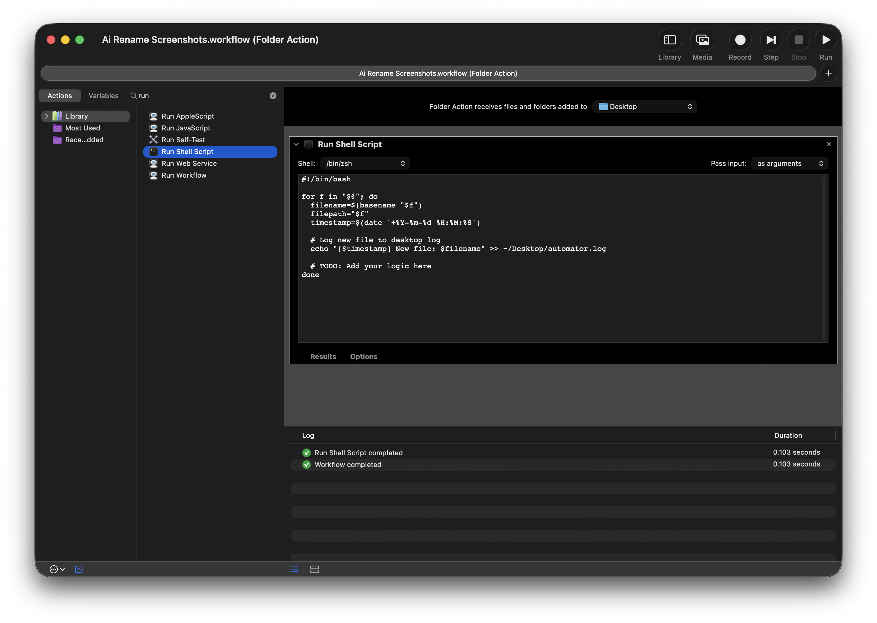 Example automation setup