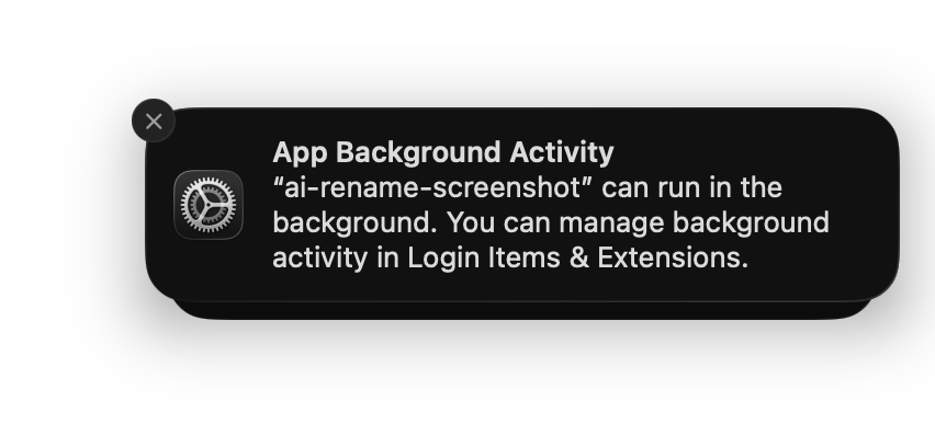 MacOS Background Items